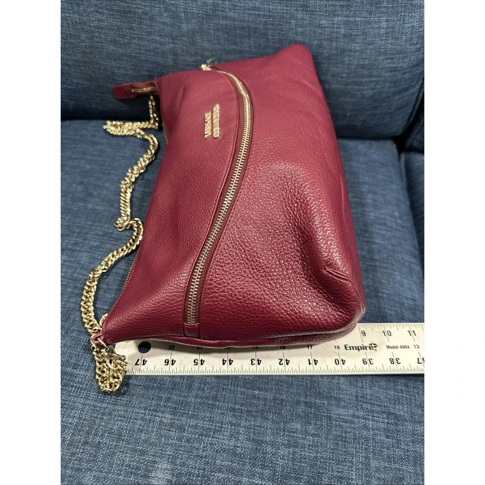 Versace Collection Leather Vitello stampa  Alce Satchel Messenger Bag